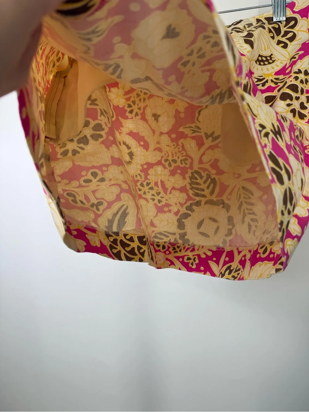 J Crew 100% cotton Floral Print Mini Skirt in Pink and Cream size 10